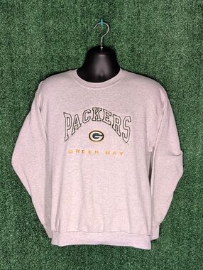 Vintage Delta Gray Green Bay Packers Crewneck Sweatshirt Size XL